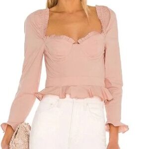 Revolve Majorelle Corie Pink Blouse
